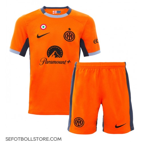 Inter Milan Replika babykläder Tredjeställ Barn 2023-24 Kortärmad (+ korta byxor)